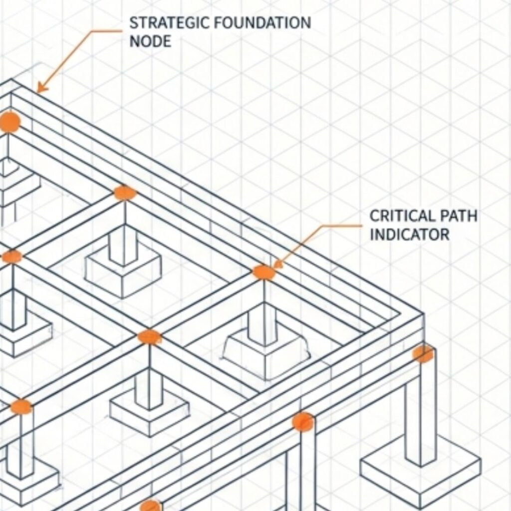 デジタルマーケティングの戦略を抽象化したイメージ画像